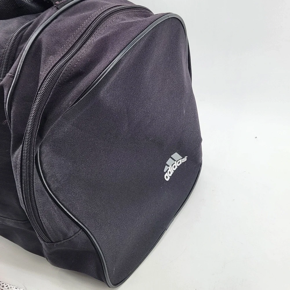 Adidas Black 24 inch Duffel Bag Large Logo Gym Travel‎ Sports Weekender Bag